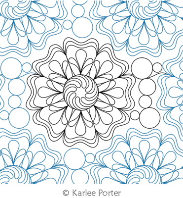 Digitized Longarm Quilting Design Floral Frenzy 10 was designed by Karlee Porter.