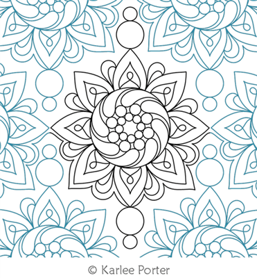 Digitized Longarm Quilting Design Floral Frenzy 4 was designed by Karlee Porter.