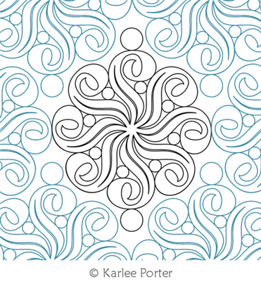 Digitized Longarm Quilting Design Floral Frenzy 5 was designed by Karlee Porter.