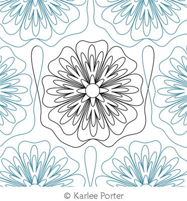 Digitized Longarm Quilting Design Floral Frenzy 8 was designed by Karlee Porter.