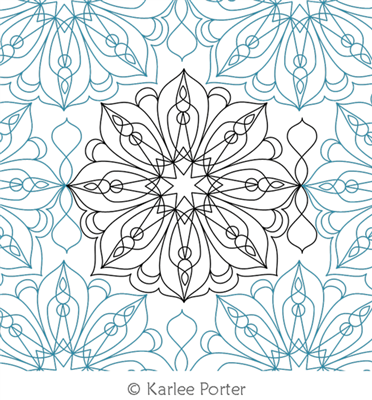 Digitized Longarm Quilting Design Floral Frenzy 9 was designed by Karlee Porter.