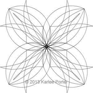 Digital Quilting Design Floral Block 3 by Karlee Porter.