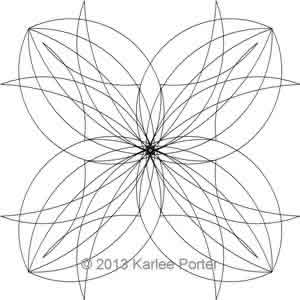 Digital Quilting Design Floral Block 3 by Karlee Porter.