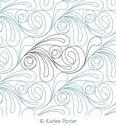 Digitized Longarm Quilting Design Flourish Delight was designed by Karlee Porter.