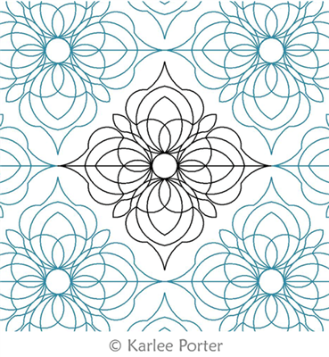 Digitized Longarm Quilting Design Fora Mora was designed by Karlee Porter.