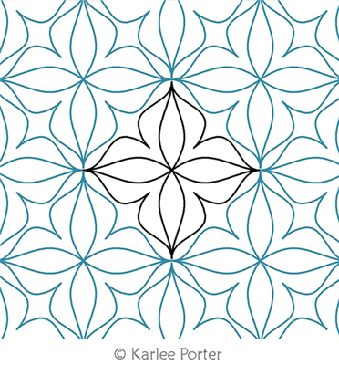 Digital Quilting Design Garden Trellis by Karlee Porter.