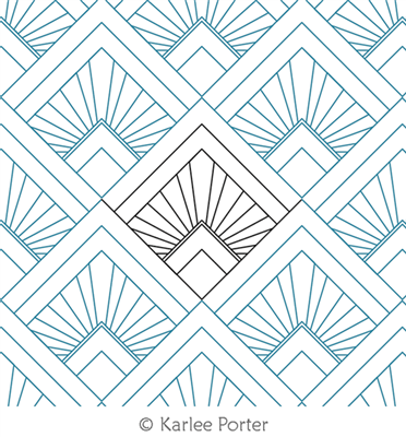 Digital Quilting Design Gatsby 10 by Karlee Porter.