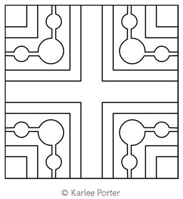 Digital Quilting Design Gatsby 10 Block by Karlee Porter.