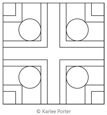 Digital Quilting Design Gatsby 11 Block by Karlee Porter.