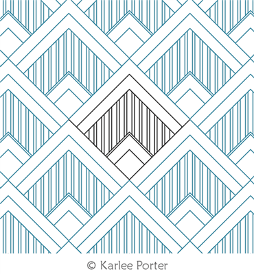 Digital Quilting Design Gatsby 14 by Karlee Porter.