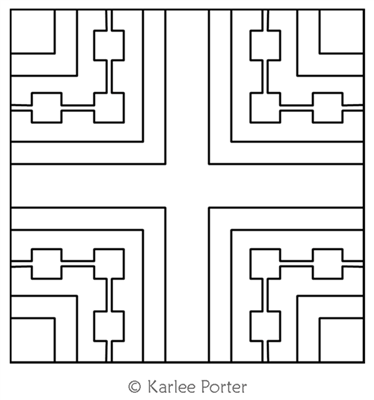 Digital Quilting Design Gatsby 5 Block by Karlee Porter.