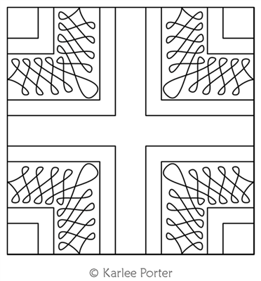 Digital Quilting Design Gatsby 8 Block by Karlee Porter.