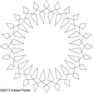 Digital Quilting Design Geometric Flower 1 by Karlee Porter.