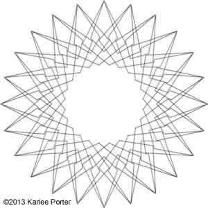Digital Quilting Design Geometric Flower 11 by Karlee Porter.