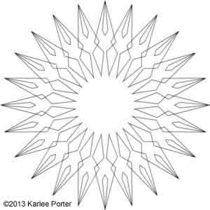 Digital Quilting Design Geometric Flower 20 by Karlee Porter.