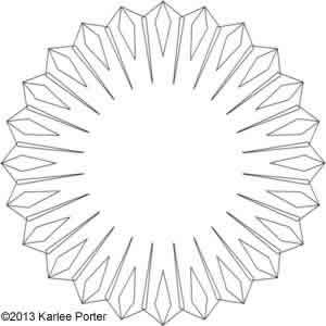Digital Quilting Design Geometric Flower 3 by Karlee Porter.