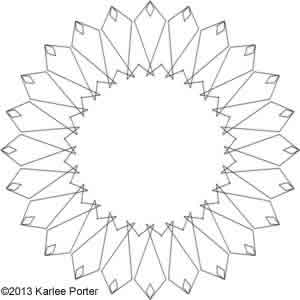 Digital Quilting Design Geometric Flower 5 by Karlee Porter.