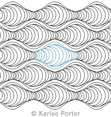 Digital Quilting Design Go With The Flow by Karlee Porter.