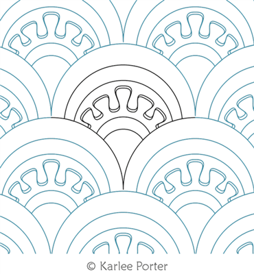 Digitized Longarm Quilting Design Happy As A Clam Cogs was designed by Karlee Porter.