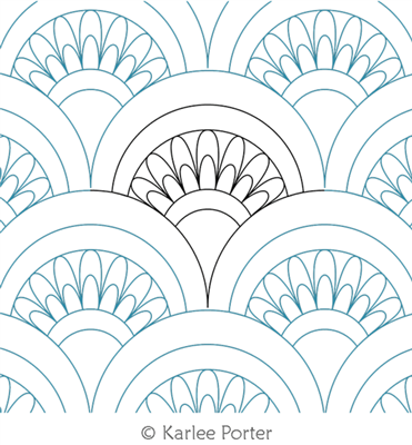 Digitized Longarm Quilting Design Happy As A Clam Daisy was designed by Karlee Porter.