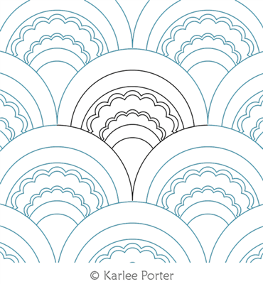 Digitized Longarm Quilting Design Happy As A Clam Doile was designed by Karlee Porter.
