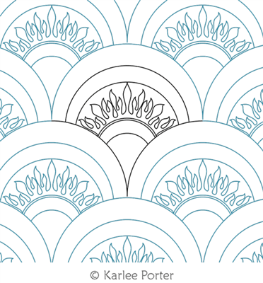 Digitized Longarm Quilting Design Happy As A Clam Fire Flame was designed by Karlee Porter.