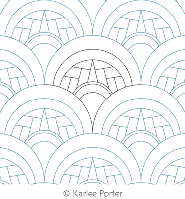 Digitized Longarm Quilting Design Happy As A Clam Layers Light was designed by Karlee Porter.