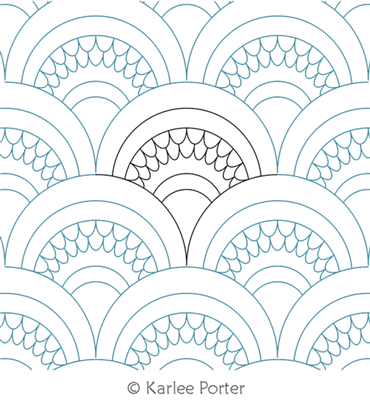 Digitized Longarm Quilting Design Happy As A Clam Peony was designed by Karlee Porter.