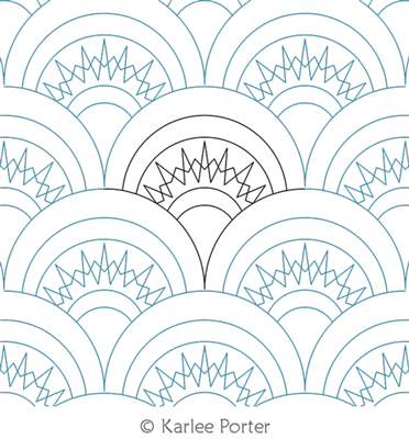 Digitized Longarm Quilting Design Happy As A Clam Static was designed by Karlee Porter.