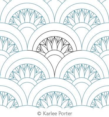 Digitized Longarm Quilting Design Happy As A Clam Sunflower was designed by Karlee Porter.