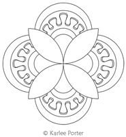 Digitized Longarm Quilting Design Happy Cogs Block was designed by Karlee Porter.