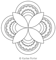 Digitized Longarm Quilting Design Happy Doile Block was designed by Karlee Porter.