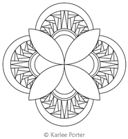 Digitized Longarm Quilting Design Happy Layers Dark Block was designed by Karlee Porter.