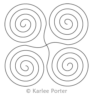 Digital Quilting Design Hypno Block by Karlee Porter.
