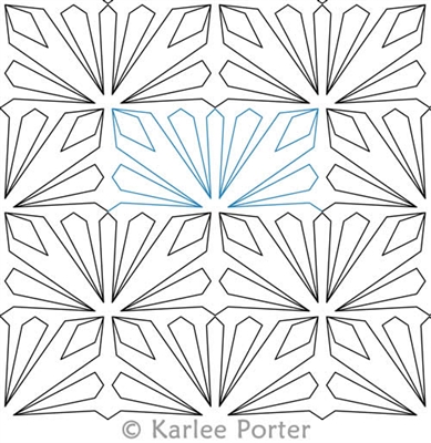 Digital Quilting Design Ice Cave by Karlee Porter.