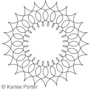 Digital Quilting Design In Full Bloom 13 by Karlee Porter.