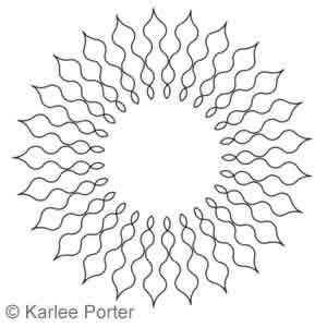 Digital Quilting Design In Full Bloom 19 by Karlee Porter.