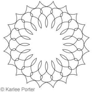 Digital Quilting Design In Full Bloom 2 by Karlee Porter.
