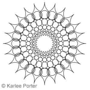 Digital Quilting Design In Full Bloom 20 by Karlee Porter.