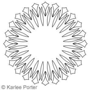 Digital Quilting Design In Full Bloom 21 by Karlee Porter.