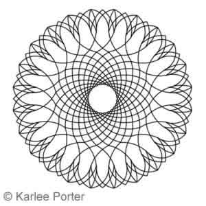 Digital Quilting Design In Full Bloom 24 by Karlee Porter.