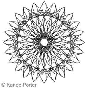 Digital Quilting Design In Full Bloom 26 by Karlee Porter.