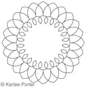 Digital Quilting Design In Full Bloom 28 by Karlee Porter.