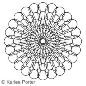 Digital Quilting Design In Full Bloom 30 by Karlee Porter.