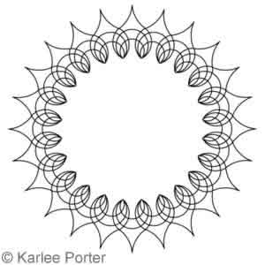 Digital Quilting Design In Full Bloom 32 by Karlee Porter.