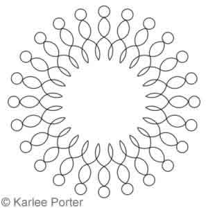 Digital Quilting Design In Full Bloom 36 by Karlee Porter.