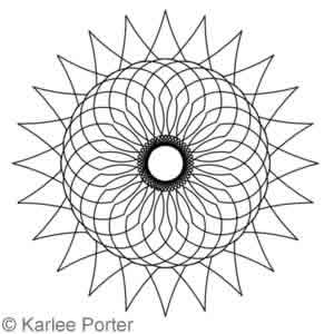 Digital Quilting Design In Full Bloom 42 by Karlee Porter.