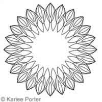 Digital Quilting Design In Full Bloom 43 by Karlee Porter.
