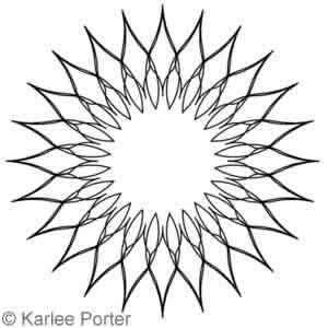 Digital Quilting Design In Full Bloom 45 by Karlee Porter.