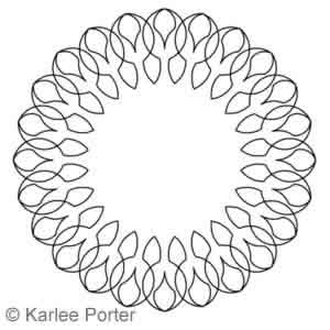 Digital Quilting Design In Full Bloom 9 by Karlee Porter.
